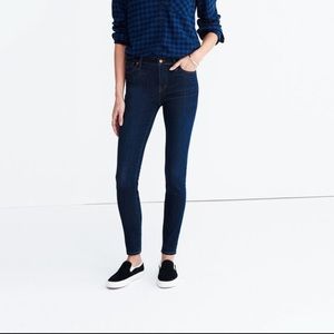 Madewell 9" high rise skinny skinny larkspur wash